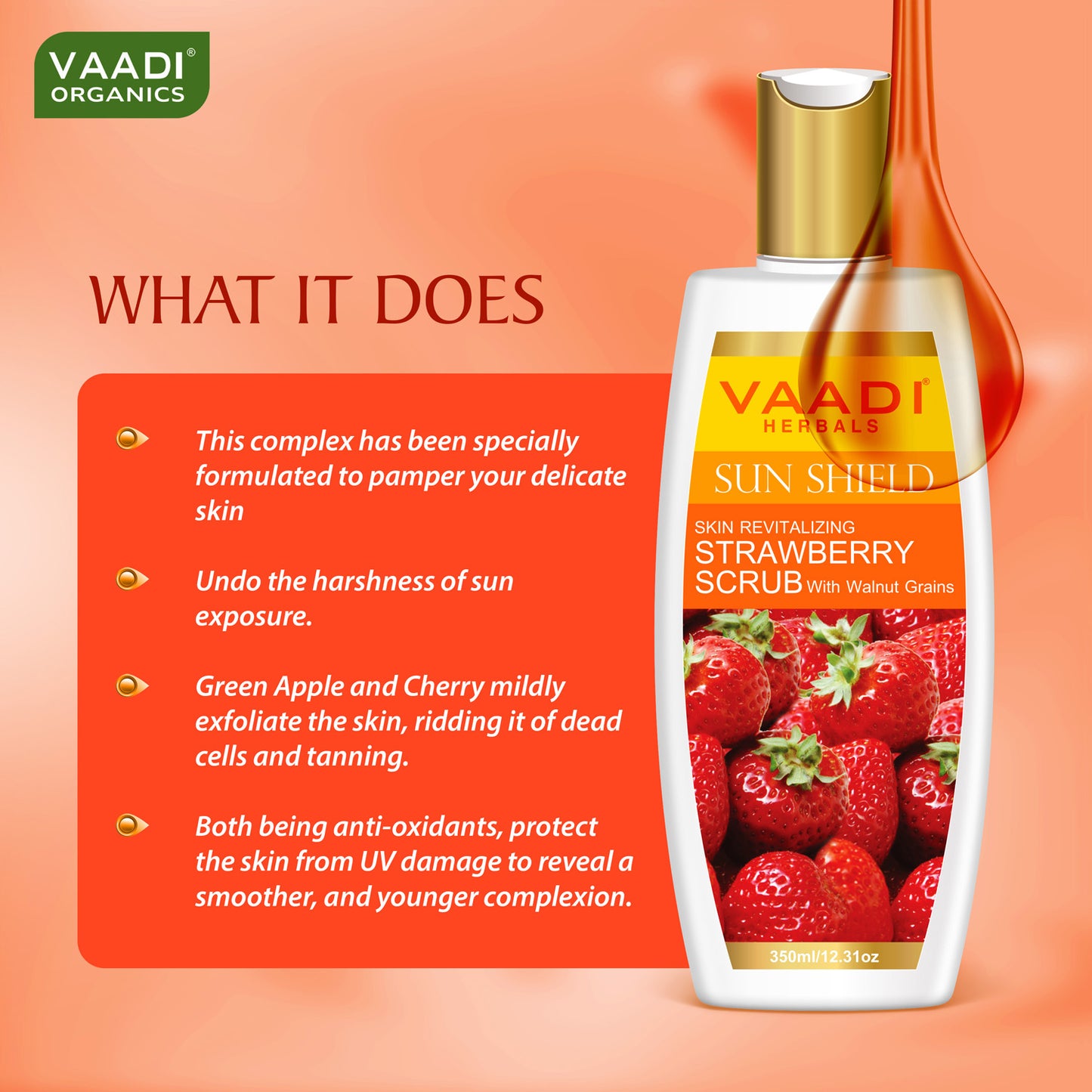 Strawberry Scrub Lotion With Walnut Grains (350 ml)