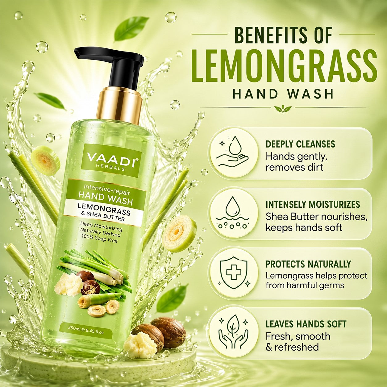 Pack of 3 Intensive-Repair Lemongrass & Shea Butter Hand Wash (250 ml x 3)