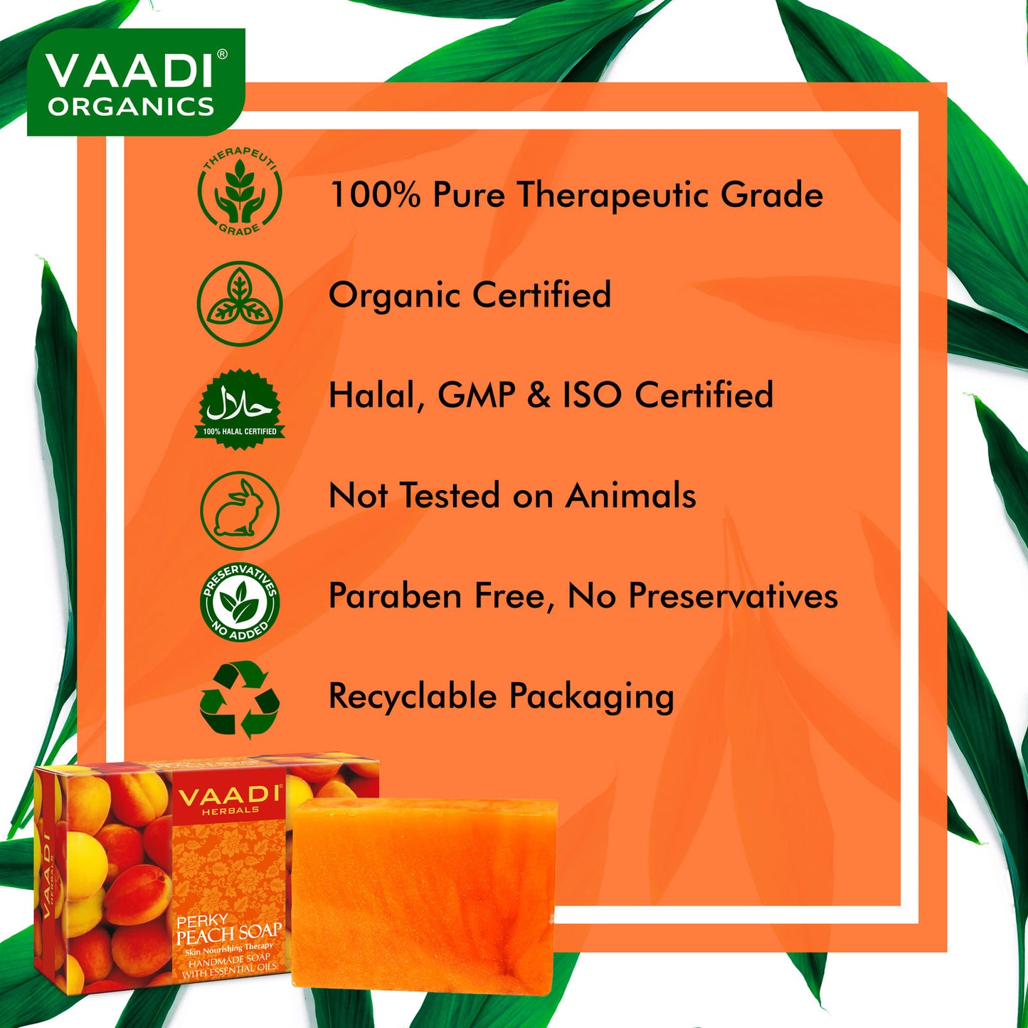 Pack of 12 Perky Peach Soap With Almond Oil (75 gms x 12)