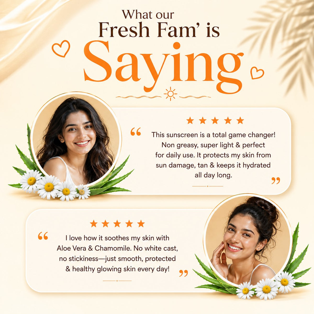 Pack of 2 Sunscreen Lotion SPF-50 with Aloe Vera & Chamomile (110 ml x 2)