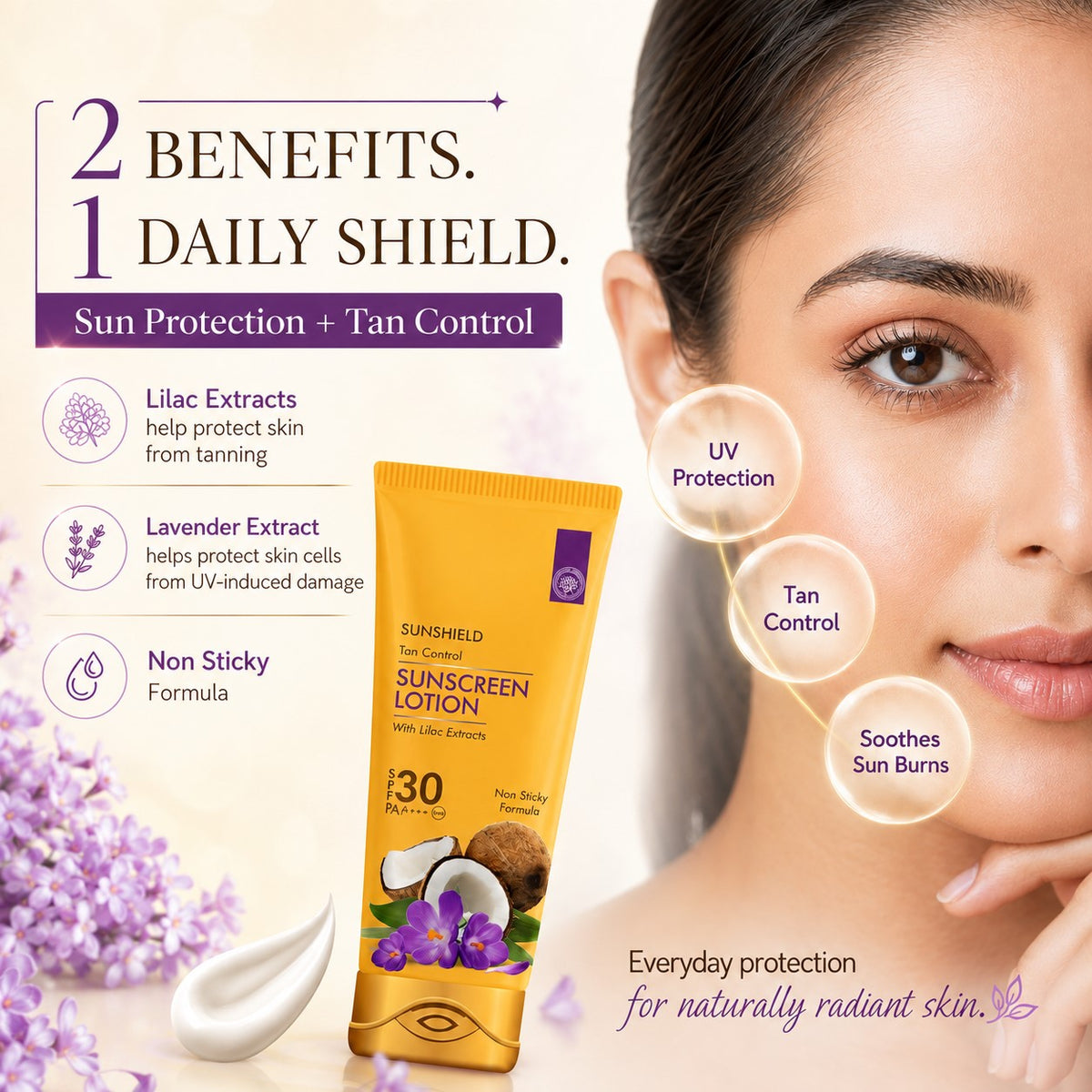 Sunscreen Lotion SPF-30 with Lilac Extract (110 ml)