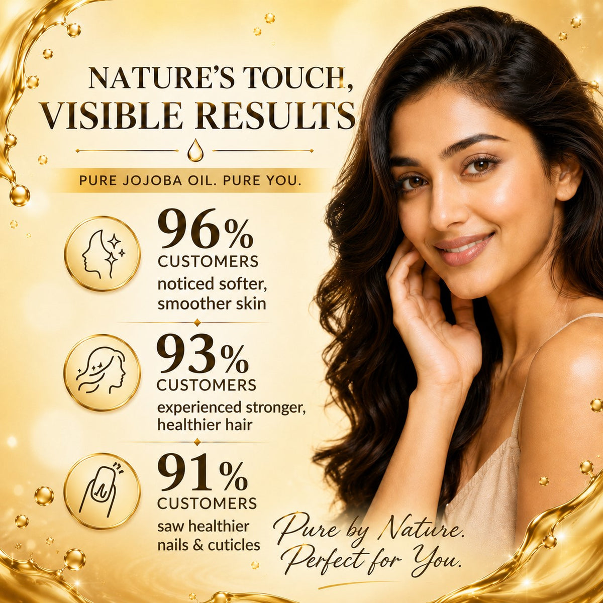 Cold Pressed Rosehip Seed Jojoba Oil with Vitamin B3-For Hair, Skin & Nails-Jojoba Oil Promotes Hair Growth-Skin Moisturisation-Anti Hair-Fall-For All Types of Skin & Hair-120ml
