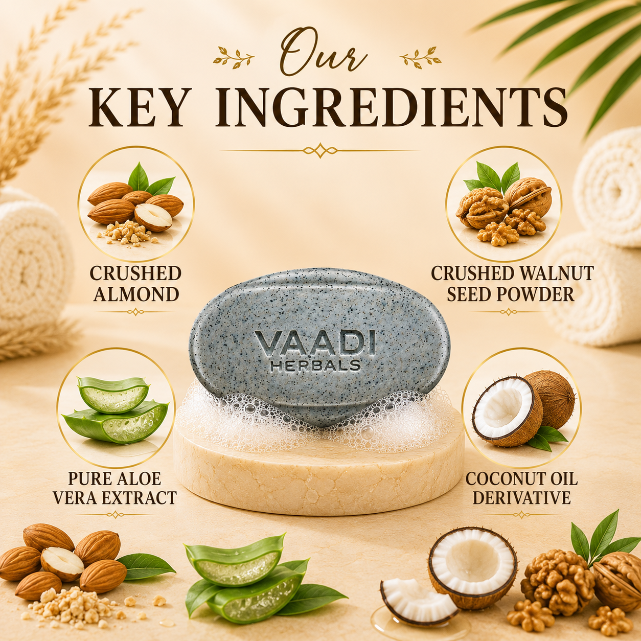 Elbow-Foot-Knee Scrub Soap with Almond & Walnut Scrub (75 gms)
