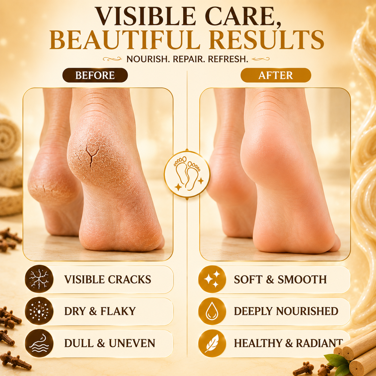 Foot Cream- With Clove Oil & Sandalwood (500 gms)