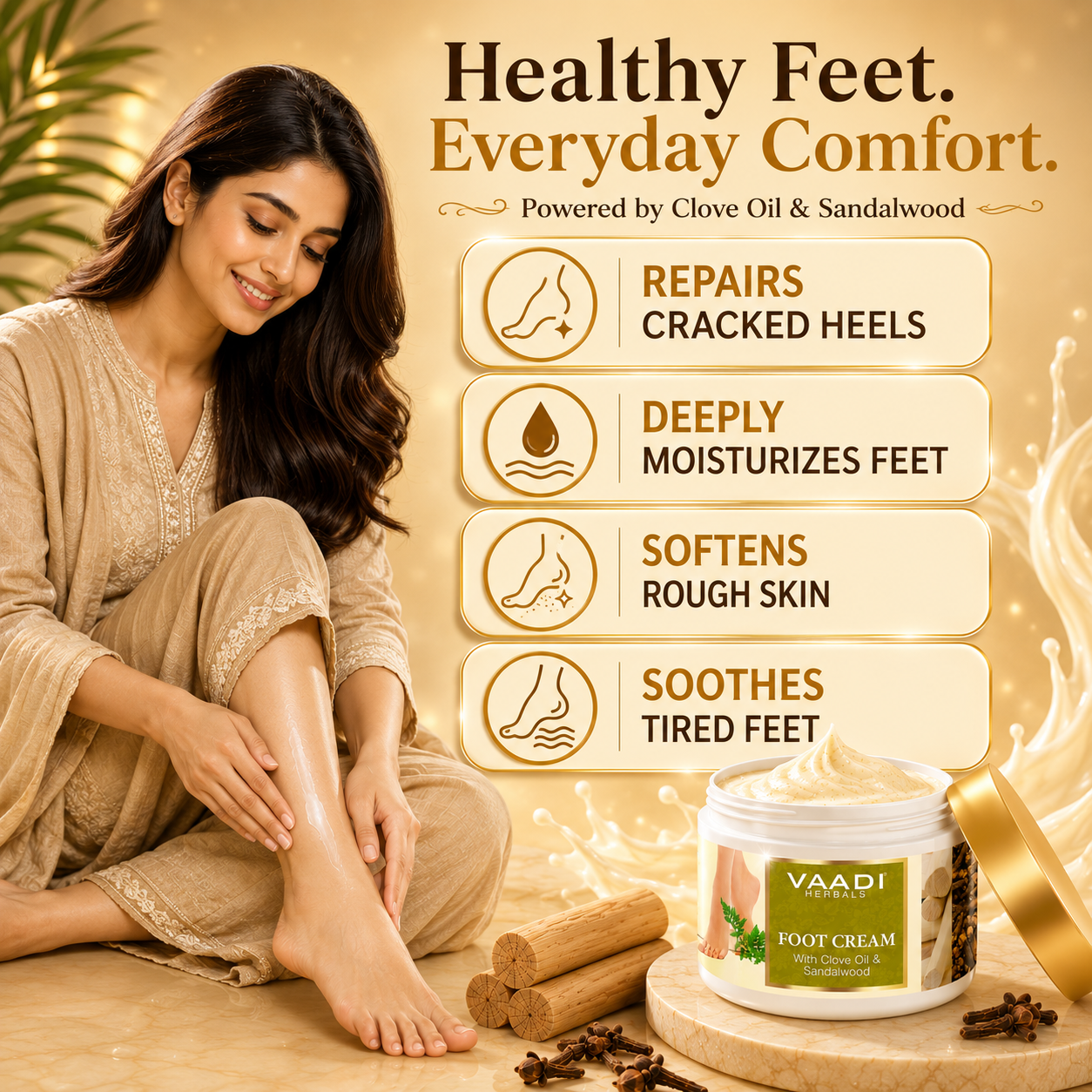 Foot Cream- With Clove Oil & Sandalwood (500 gms)