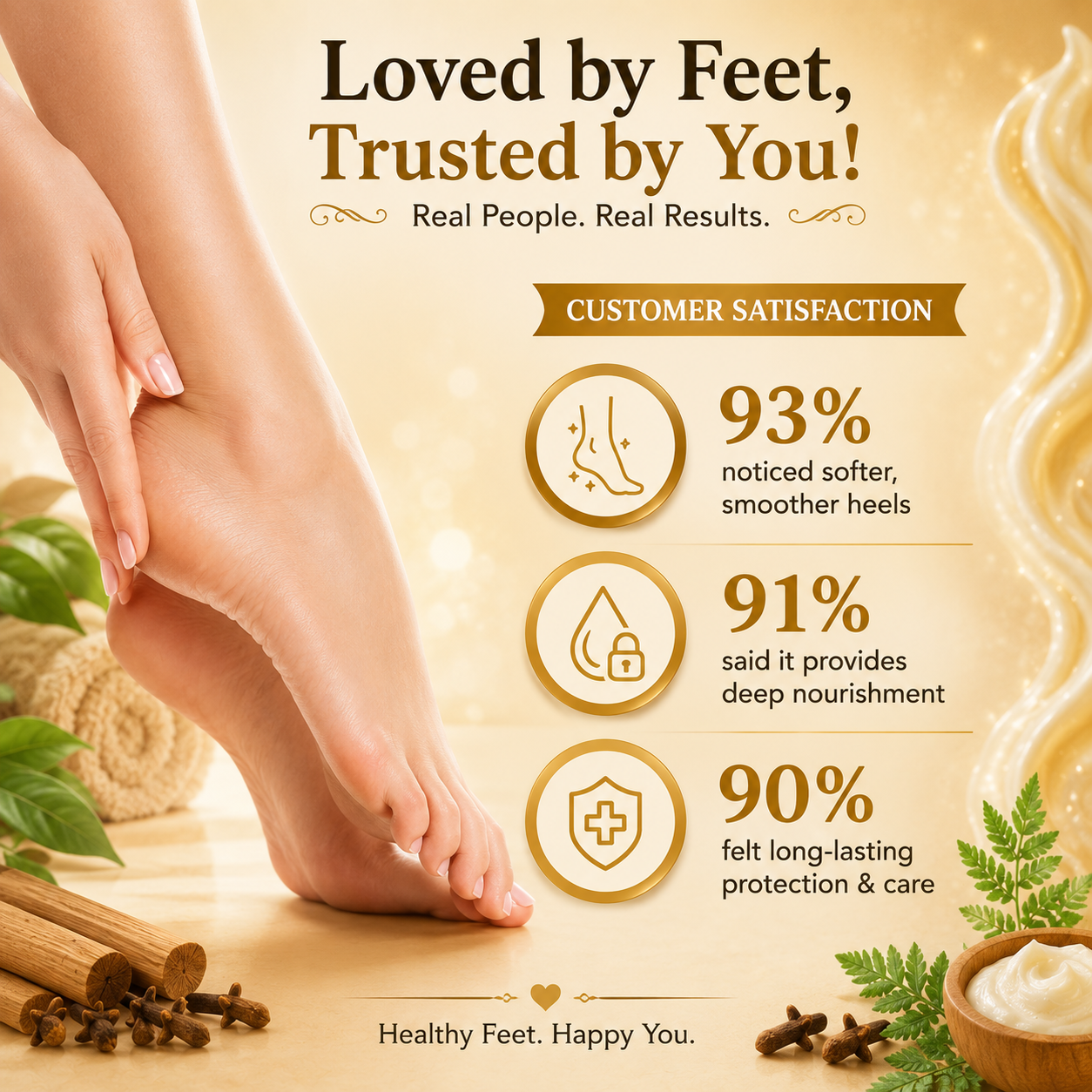 Foot Cream- With Clove Oil & Sandalwood (500 gms)