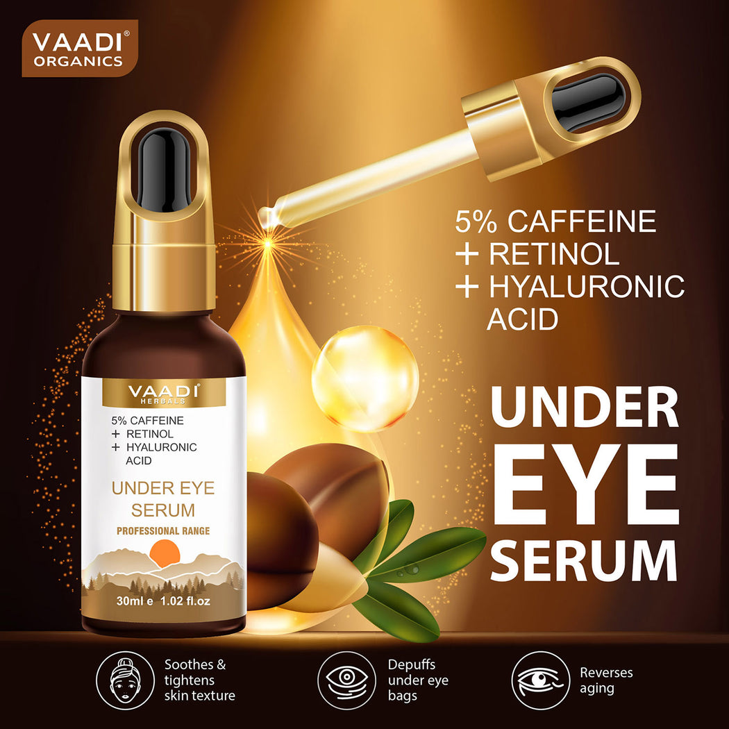 Under Eye Serum With 5% Caffeine & Retinol & Hyaluronic Acid (30 ml)