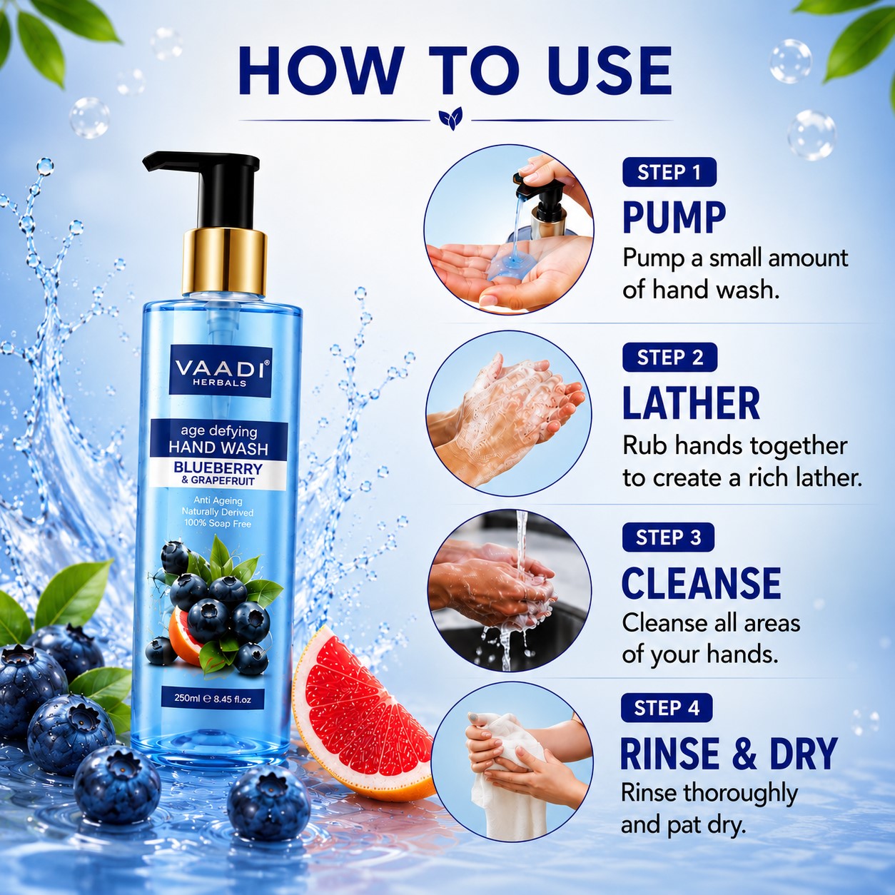 Pack of 2 Age Defying Blueberry & Grapefruit Hand Wash (250 ml x 2)