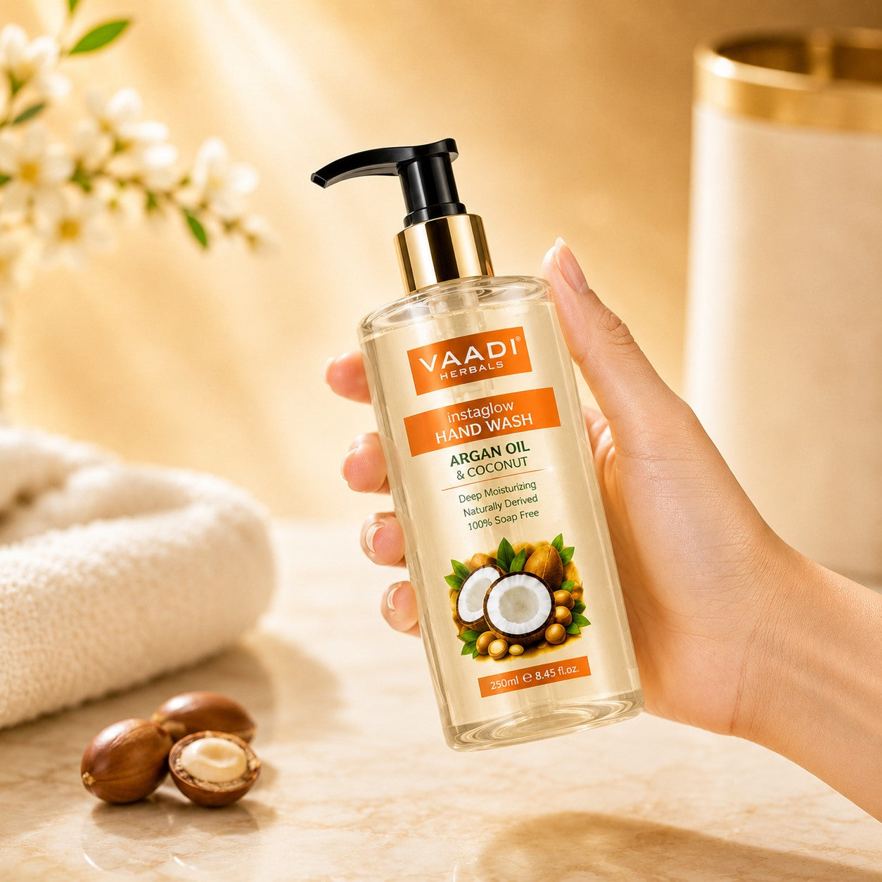 Pack of 3 Instaglow Argan Oil & Coconut Hand Wash (250 ml x 3)