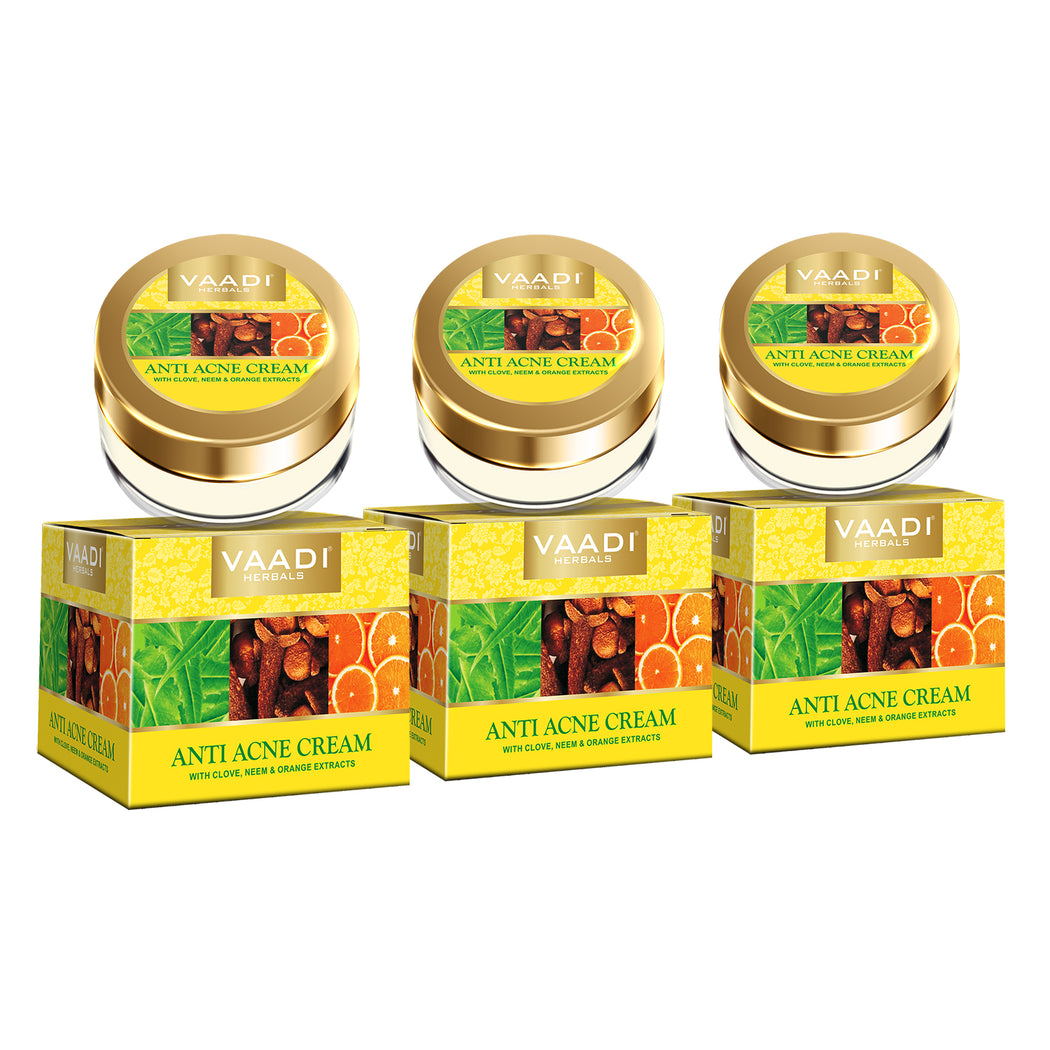 Pack of 3 Anti-Acne Cream - Clove & Neem extract (30 gms x 3)