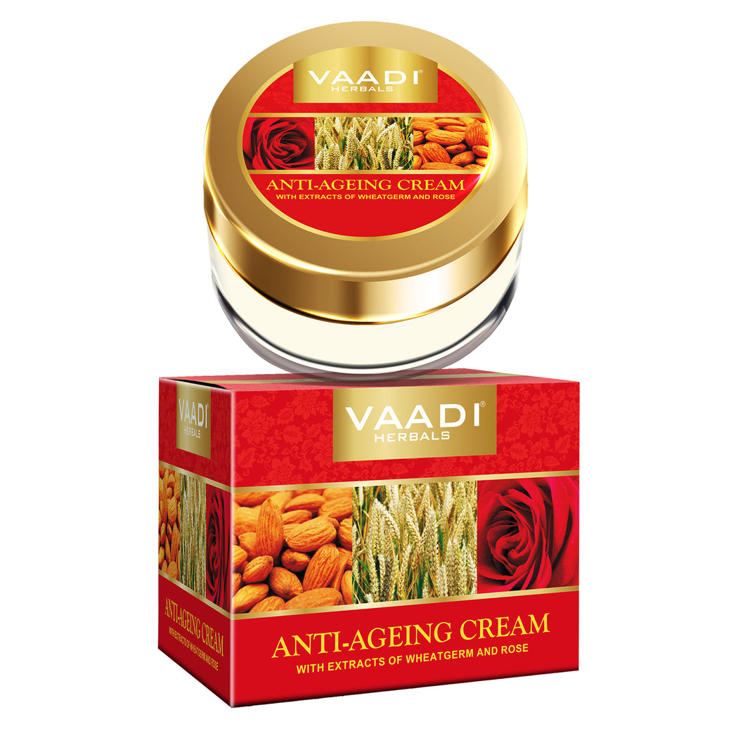 Anti-Ageing Cream - Almond, Wheatgerm Oil & Rose (30 gms)