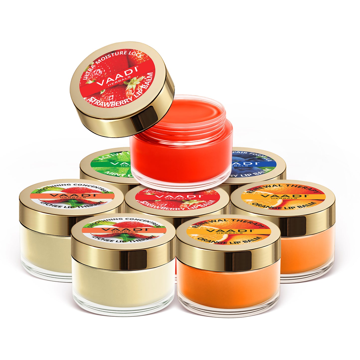 Assorted Pack of 8 Lip Balms (10 gms x 8)
