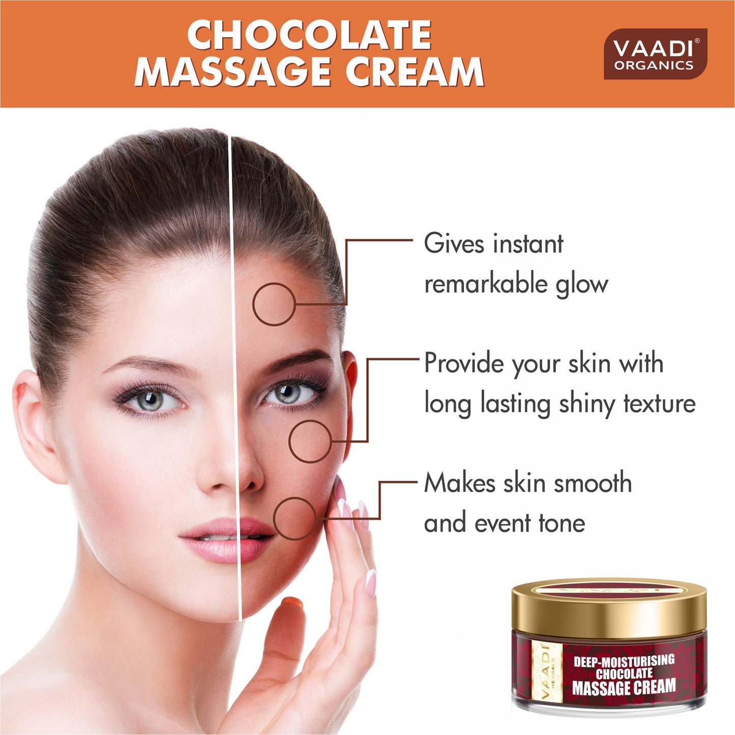 Deep-Moisturising Chocolate Massage Cream (50 gms)