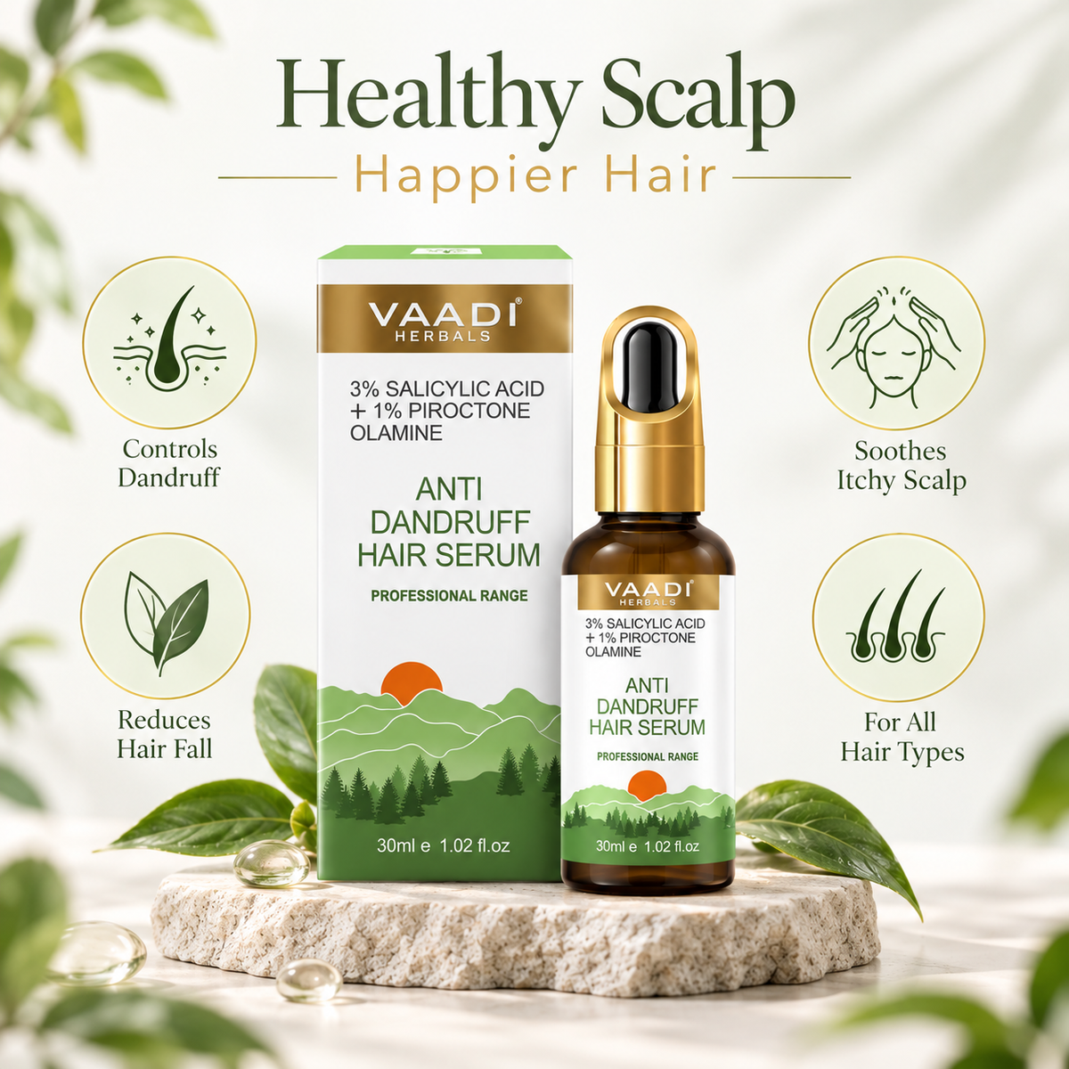 3% SALICYLIC ACID + 1% PIROCTONE OLAMINE ANTI DANDRUFF HAIR SERUM (30 ml)