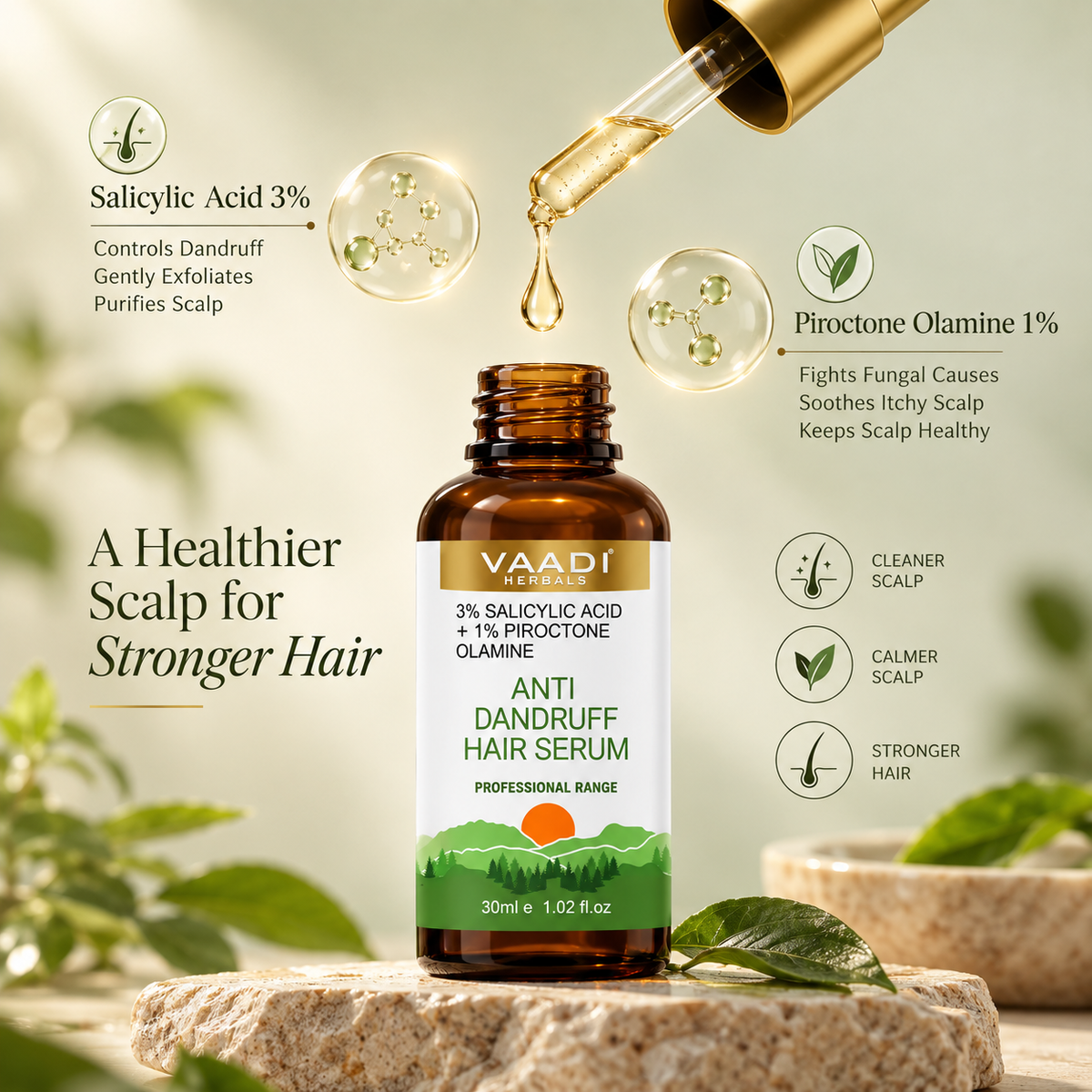 3% SALICYLIC ACID + 1% PIROCTONE OLAMINE ANTI DANDRUFF HAIR SERUM (30 ml)