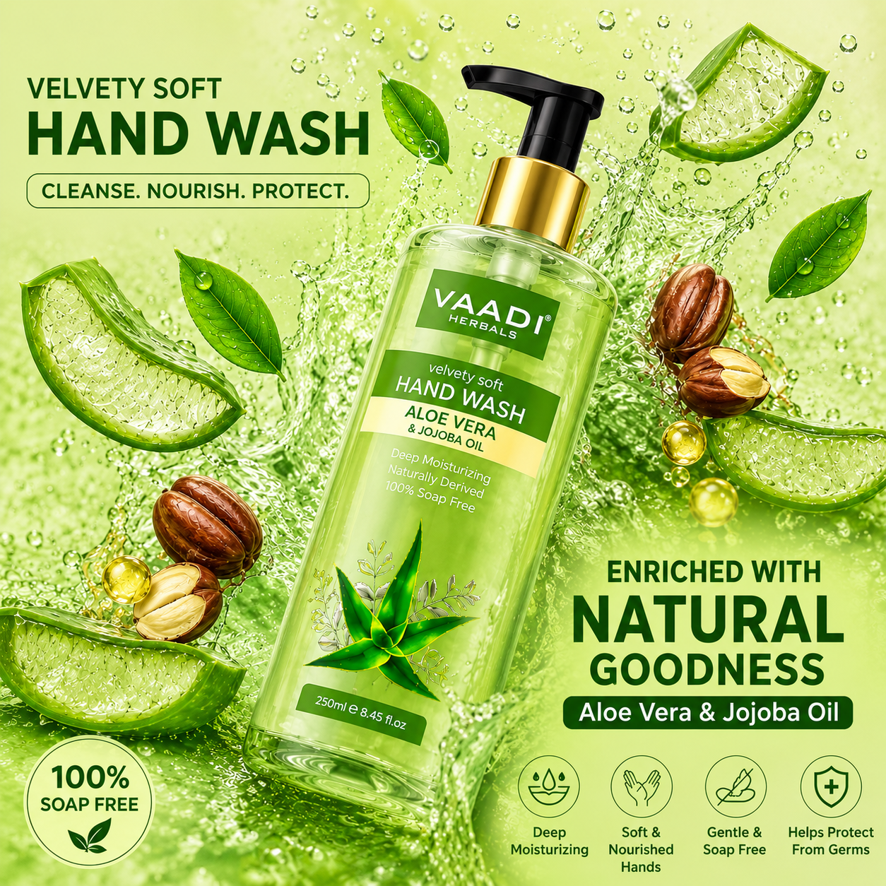 Pack of 3 Velvety Soft Aloe Vera & Jojoba Oil Hand Wash (250 ml x 3)