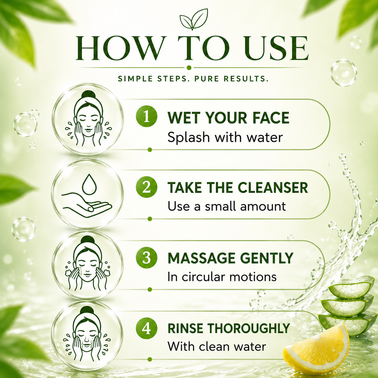 Aloe Vera Deep Pore Cleansing Milk With Lemon Extract  (350 ml)