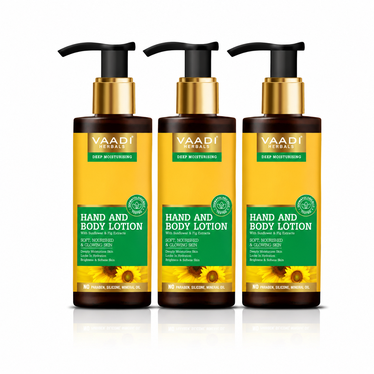 Pack of 3 Hand & Body Lotion With Sunflower Extract (110 ml x 3)