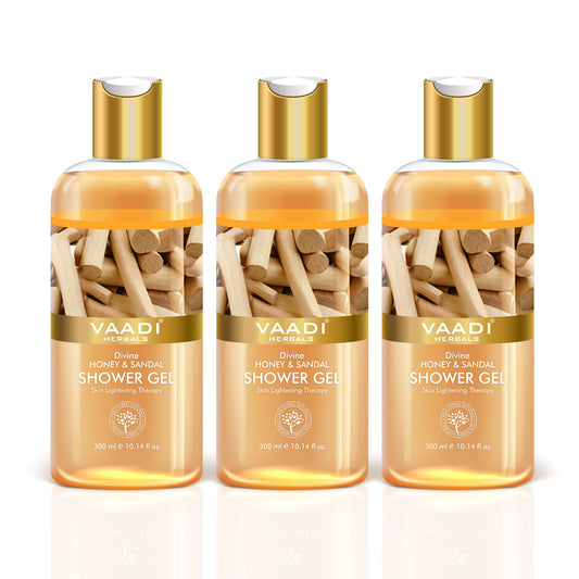 Pack of 3 Divine Honey & Sandal Shower Gel (300 ml x 3)