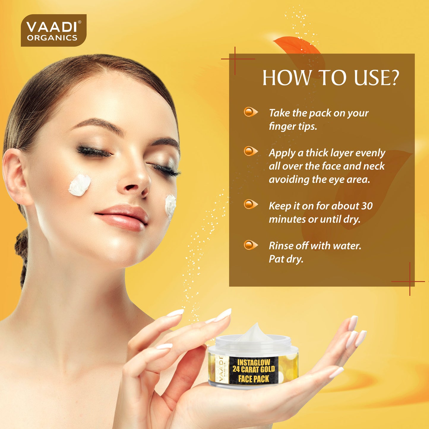 24 Carat Gold Face Pack - Vitamin-E & Lemon Peel (70 gms)