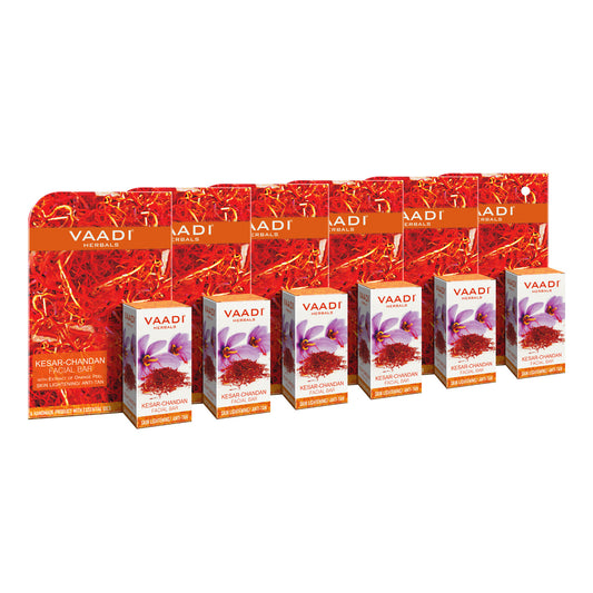 Pack of 6 Kesar Chandan Facial Bars with Extract of Orange Peel (25 gms x 6)