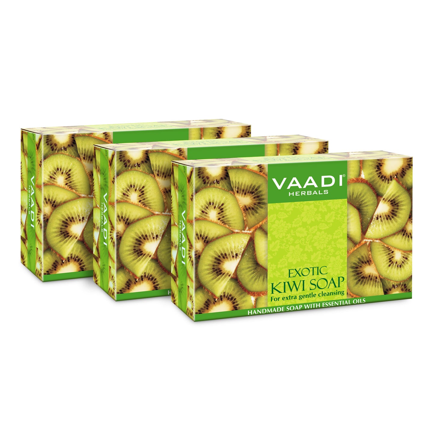 Pack of 3 Exotic Kiwi Soap With Green Apple Extract (75 gms x 3)