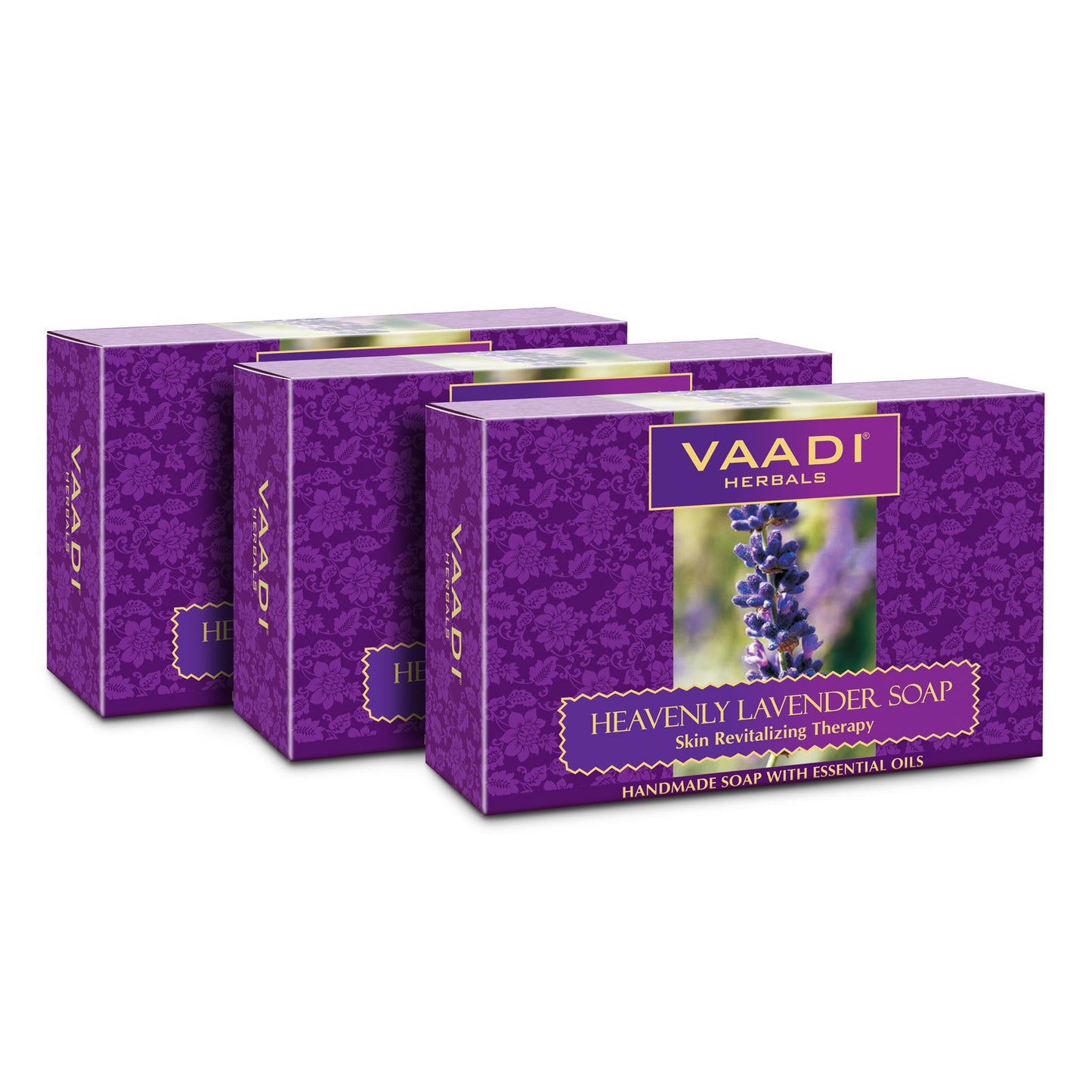 Pack of 3 Heavenly LAVENDER SOAP with Rosemary extract (75 gms x 3)