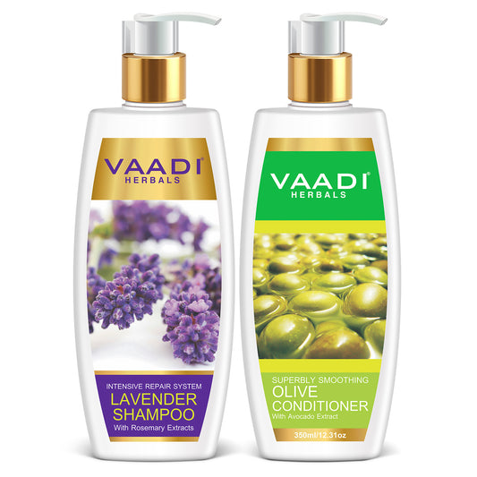Lavender Shampoo with Olive Conditioner ( 350 ml x 2)