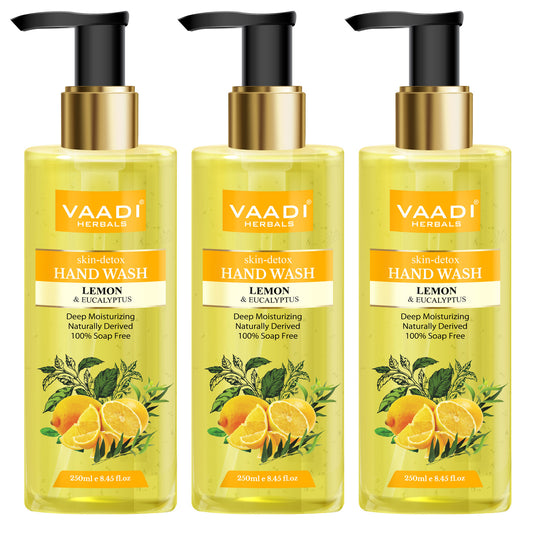 Pack of 3 Skin-Detox Lemon & Eucalyptus Hand Wash (250 ml x 3)