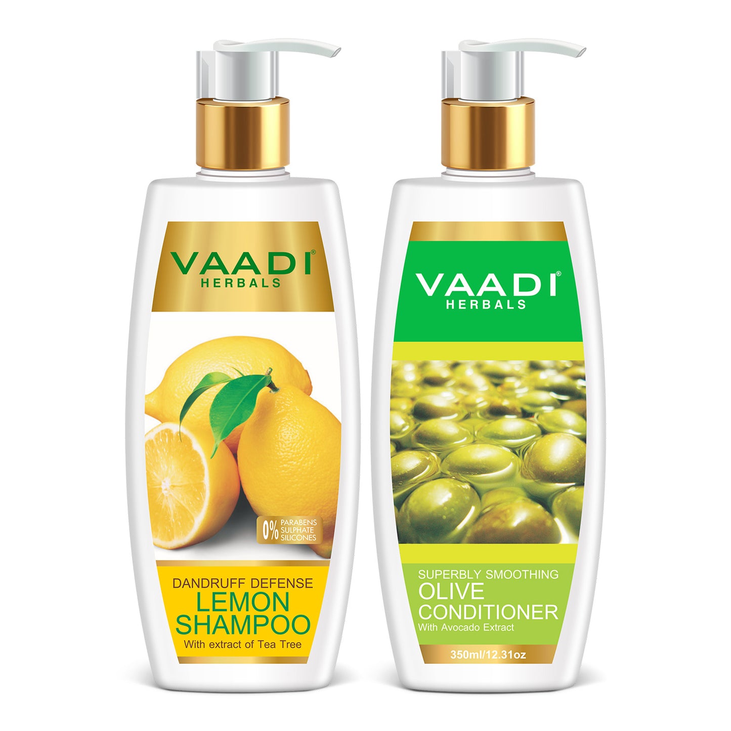Dandruff Defense Lemon Shampoo with Olive Conditioner ( 350 ml x 2)
