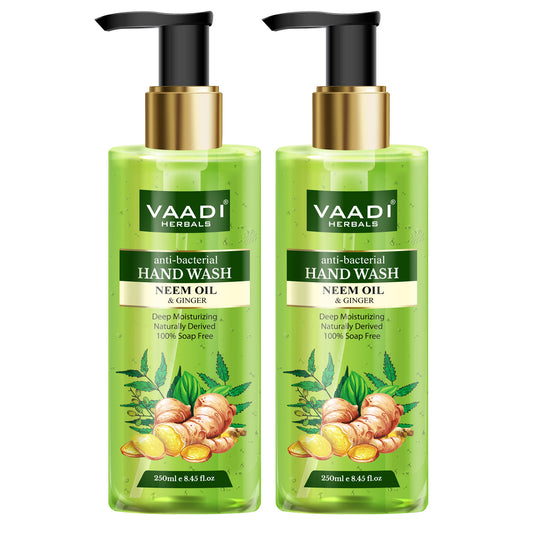 Pack of 2 Anti-Bacterial Neem Oil & Ginger Hand Wash (250 ml x 2)
