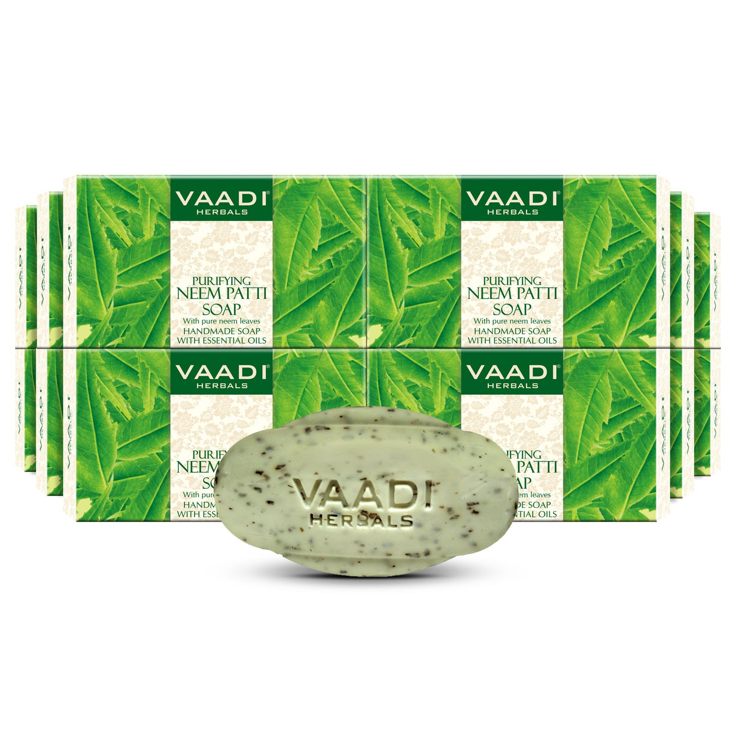 Pack of 12 Neem Patti Soap - Contains pure Neem leaves (75 gms x 12)