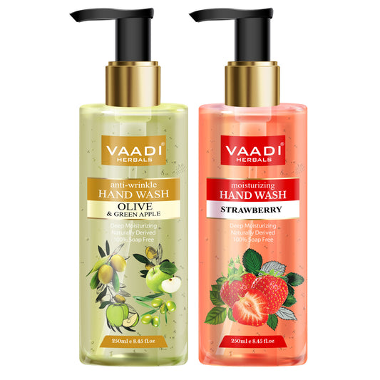 Rejuvenating - Pack of 2 Luxurious Handwash - Olive & Strawberry (250 ml x 2)