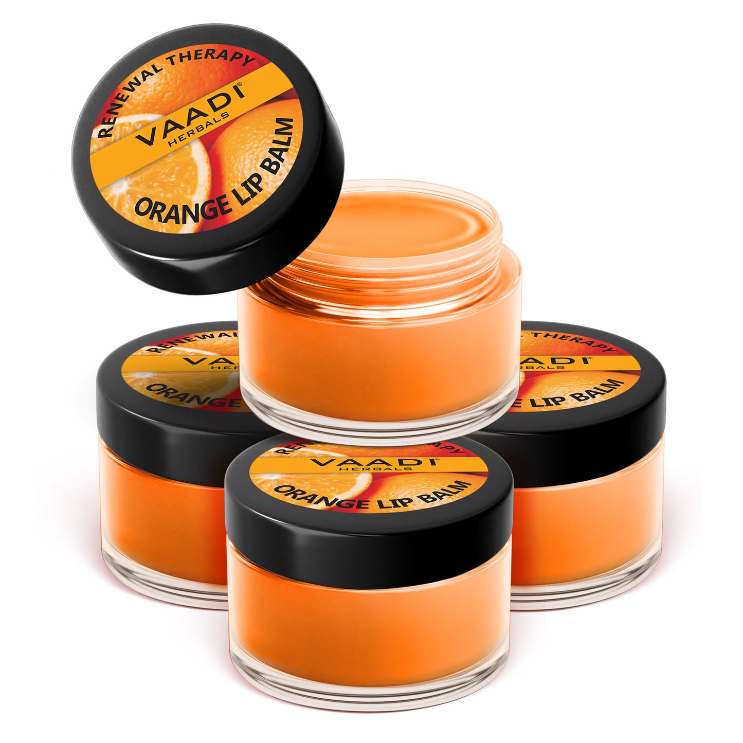 Pack of 4 Lip Balm - Orange & Shea Butter (10 gms x 4)