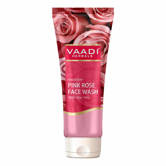 Insta Glow Pink Rose Face wash with Aloe vera extract ( 60 ml)