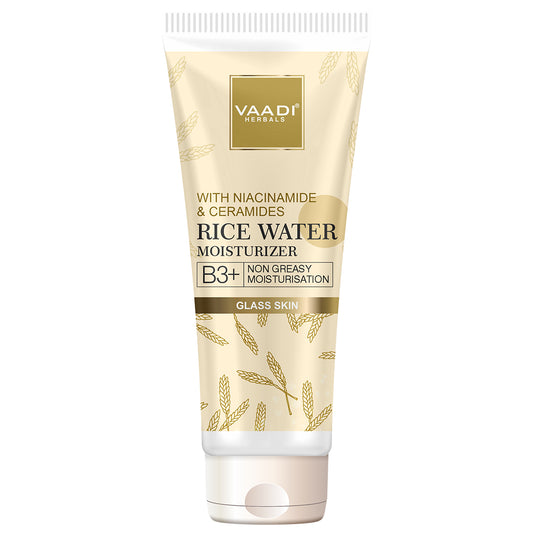 Rice Water Moisturizer with Niacinamide & Ceramides - B3+ | Oil-Control| Matte & Non-Greasy Hydration| Glass Skin Look (60 ml)