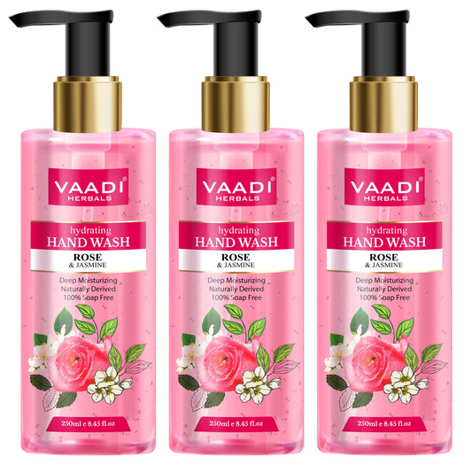 Pack of 3 Hydrating Rose & Jasmine Hand Wash (250 ml x 3)