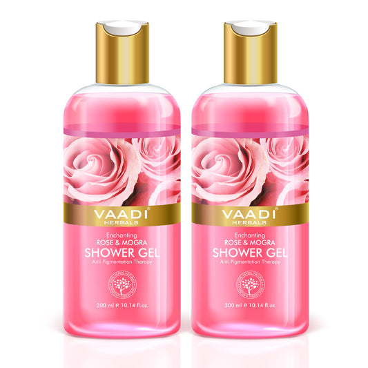 Pack of 2  Enchanting Rose & Mogra Shower Gel (300 ml x 2)