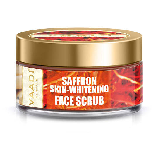 Saffron Skin-Whitening Face Scrub - Walnut Scrub & Cinnamon Oil (50 gms)