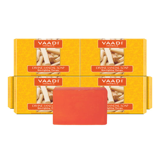 Pack of 6 Divine Sandal Soap with Saffron & Turmeric (75 gms x 6)