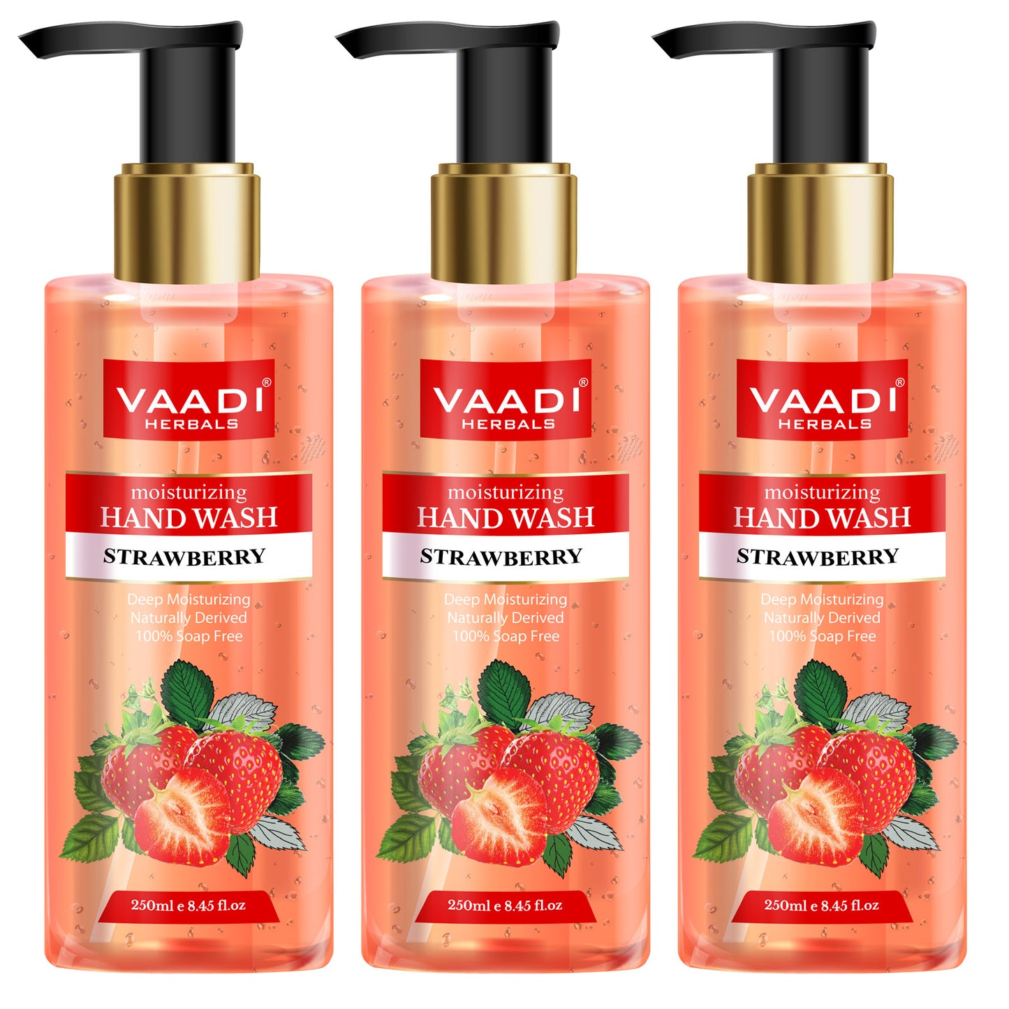 Pack of 3 Deep Moisturizing Strawberry Hand Wash (250 ml x 3)