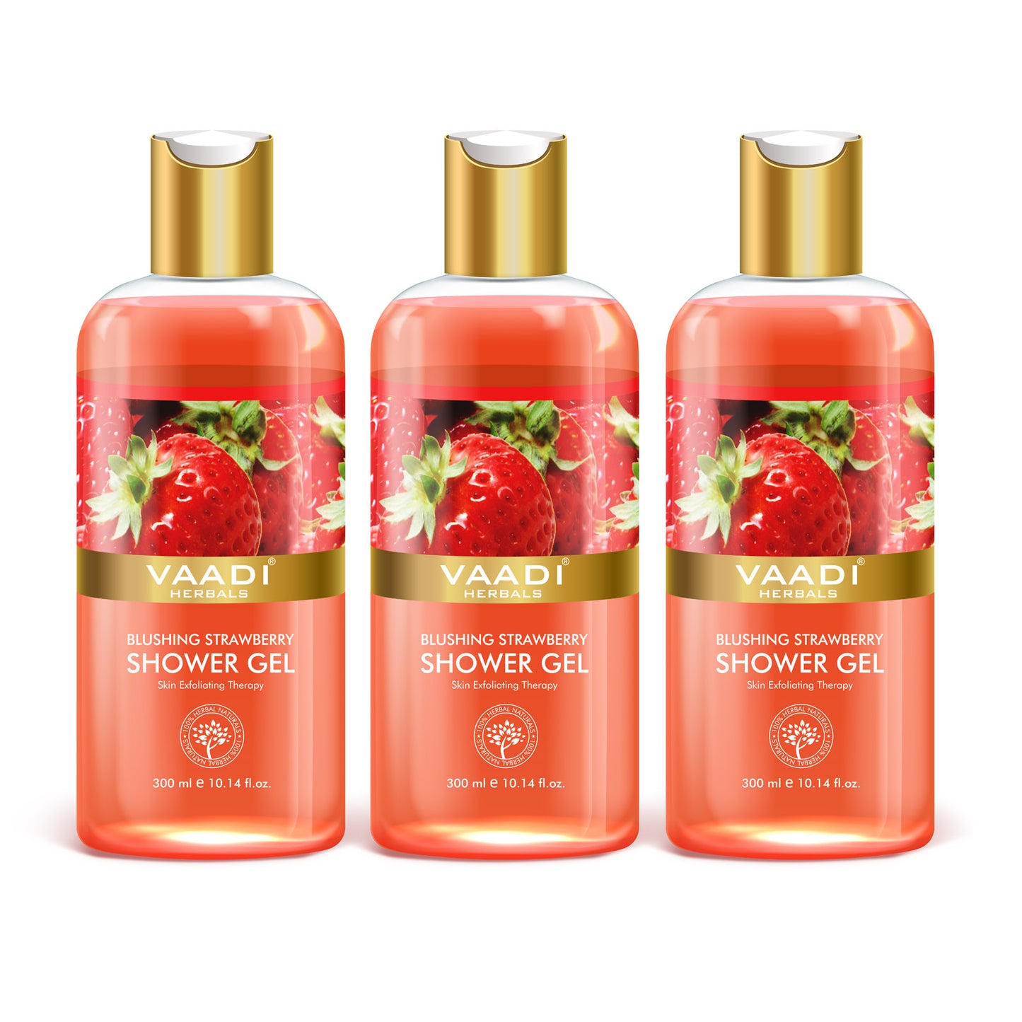 Pack of 3 Blushing Strawberry Shower Gel (300 ml x 3)