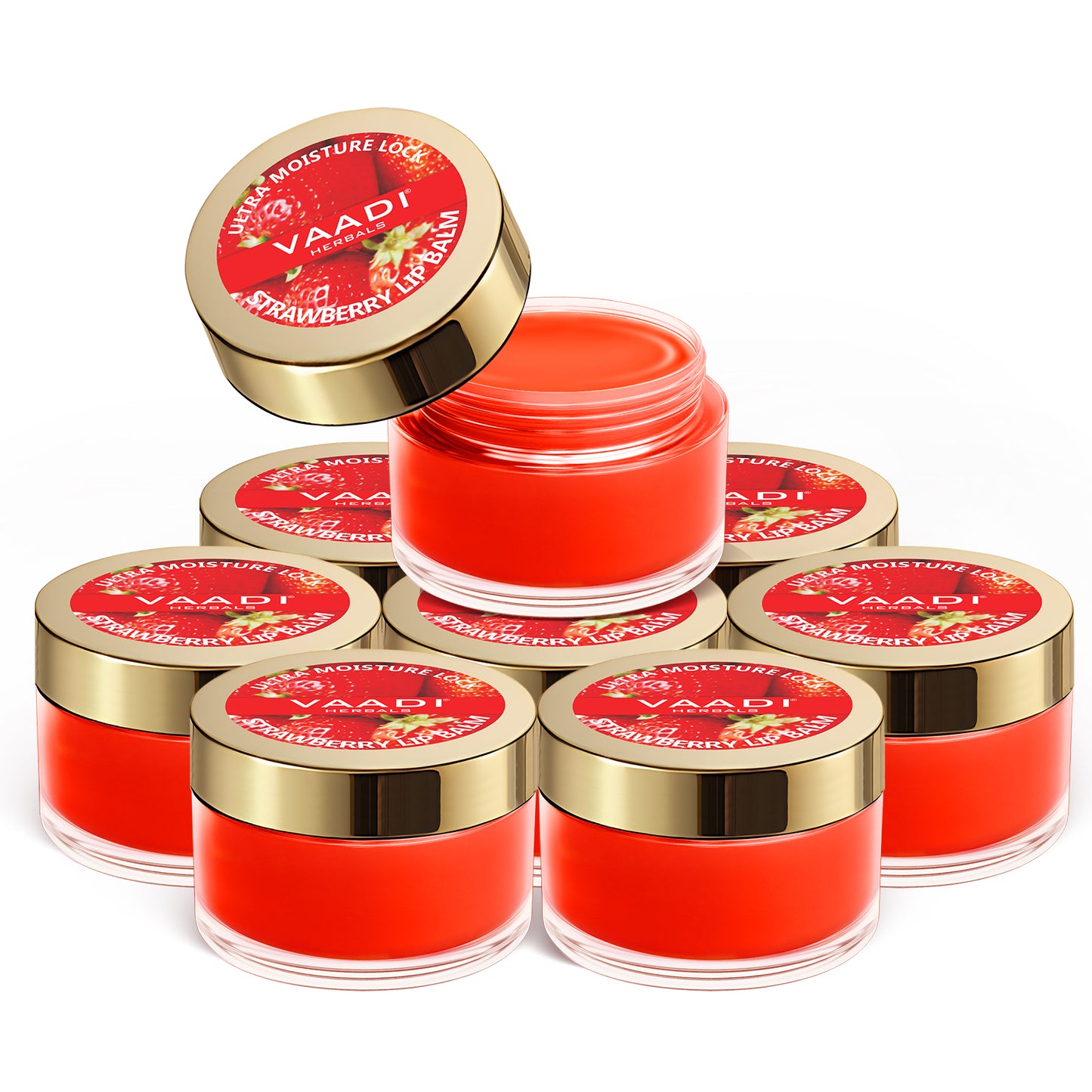 Pack of 8 Lip Balm - Strawberry & Honey (10 gms x 8)