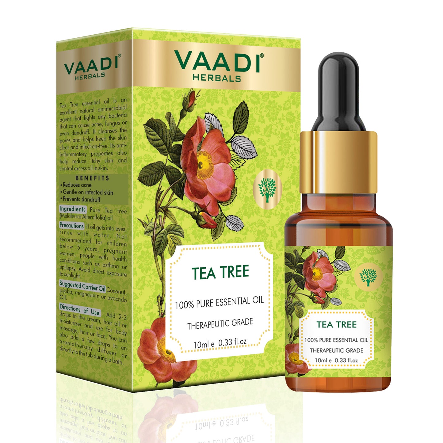 Tea Tree Essential Oil - Reduces Acne, Prevents Dandruff & Hairfall (10 ml)