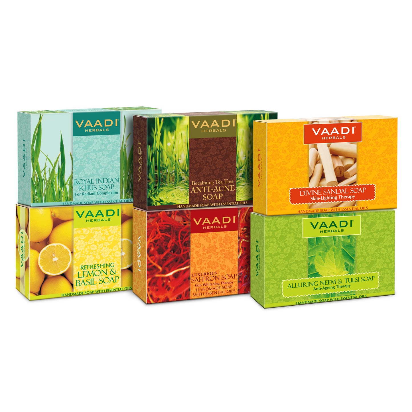 Traditional Remedy - Pack of 6 Luxurious Handmade Herbal Soaps ( 75 gms x 6)