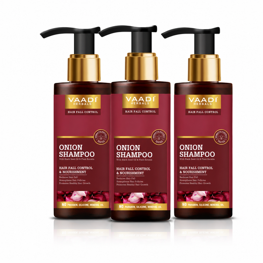Pack of 3 Onion Shampoo For Hairfall Control (110 ml X 3)