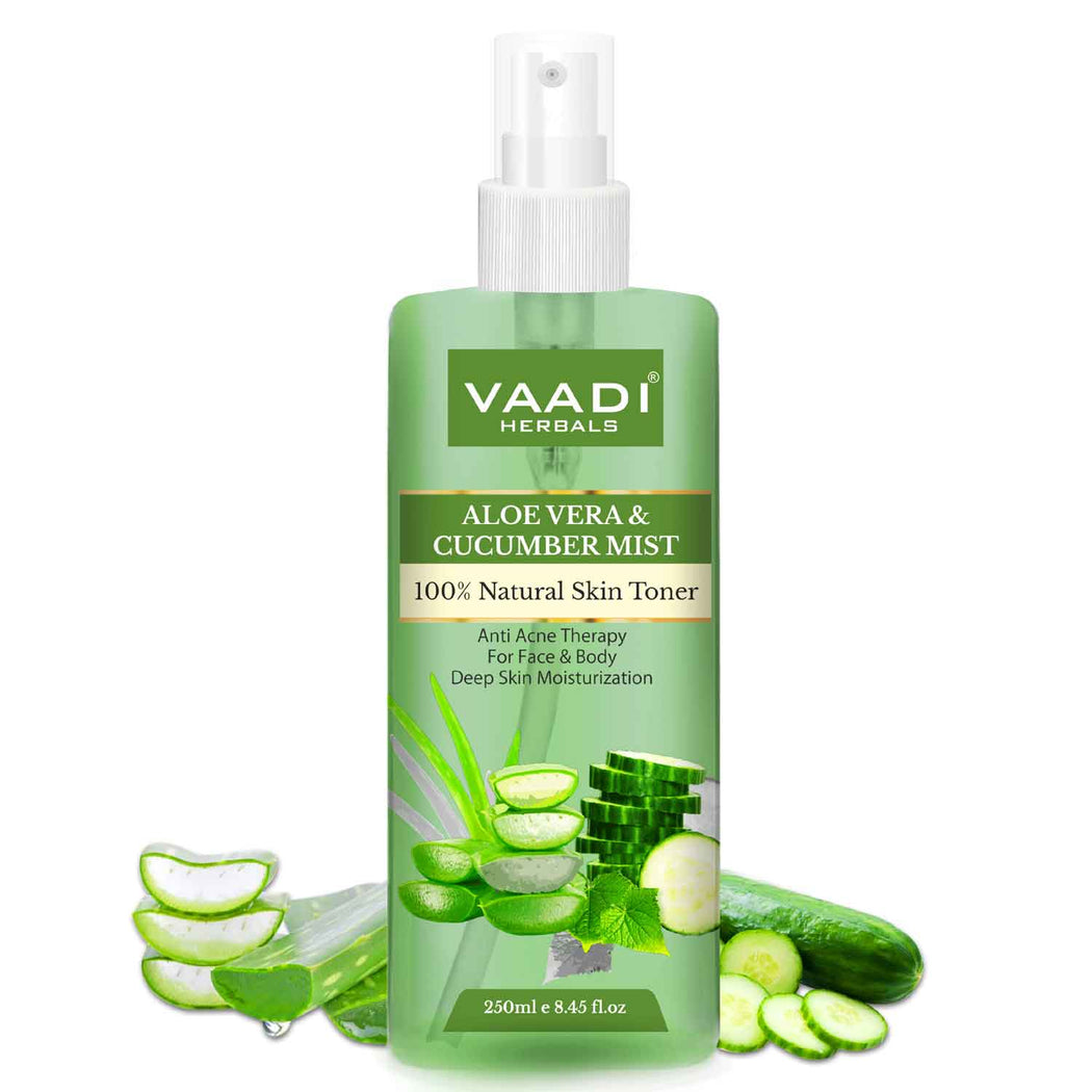 Aloe Vera & Cucumber Mist - 100% Natural Skin Toner (250 ml)