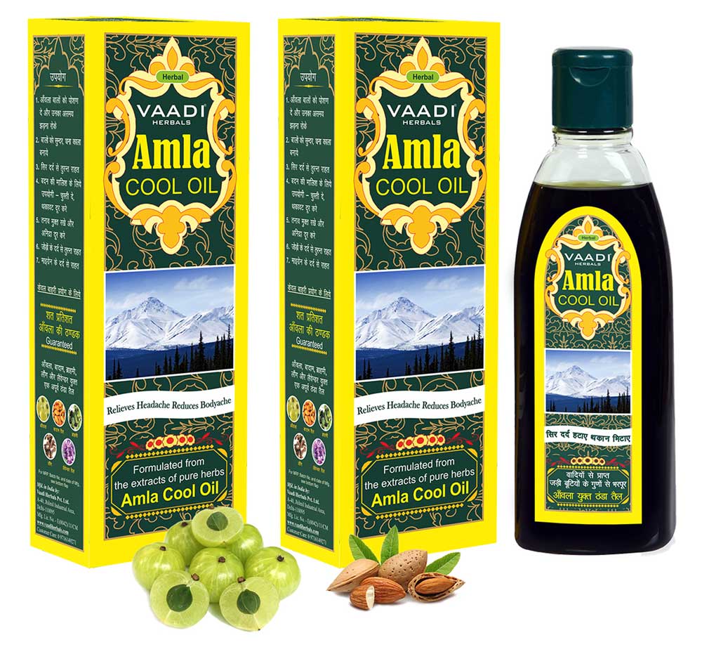 Pack of 2 Amla Cool Oil with Brahmi & Amla Extract (200 ml x 2)