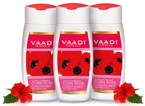 Pack of 3 CORN ROSE CONDITIONER with Hibiscus e...