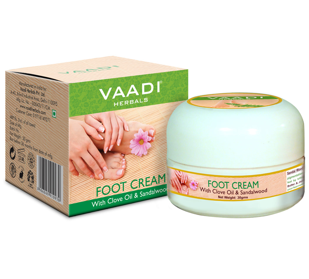 Foot Cream - Clove & Sandal Oil (30 gms) — Vaadi Herbals ...